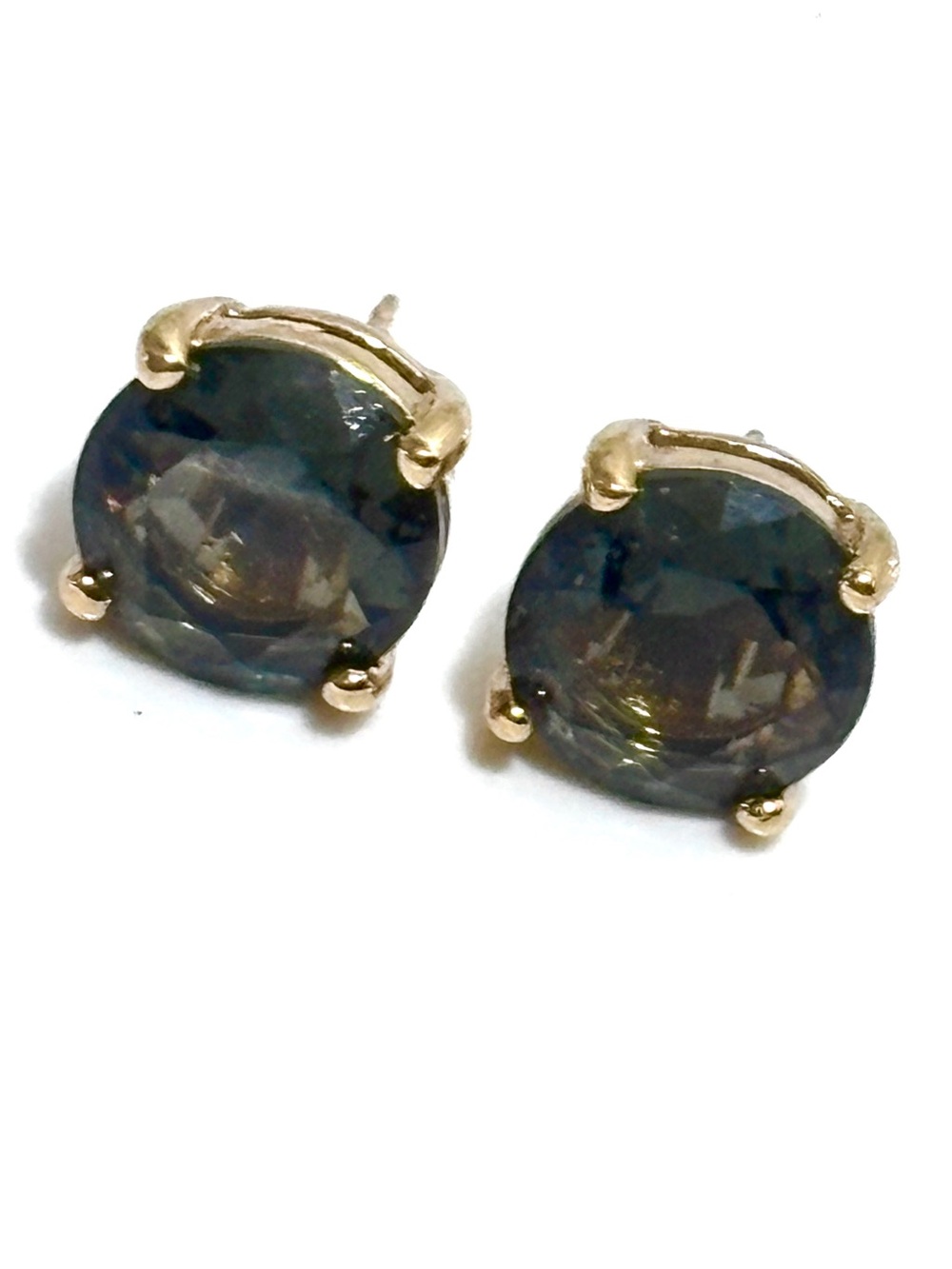Kate Spade Gold Tone Black Cubic Zirconia Rise & Shine Stud Earrings